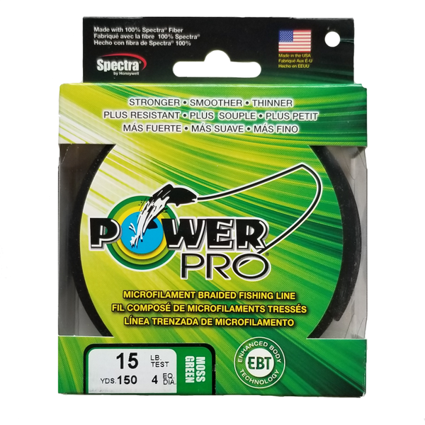 Power Pro Moss Green 15 lb 150 yds Braided Fishing Line
