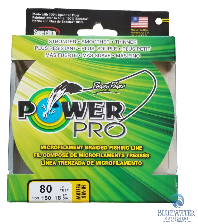 Power Pro Hi-Vis Yellow 80 lb 150 yds Braided Fishing Line