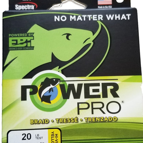 Power Pro Hi-Vis Yellow 20 lb 300 yds Braided Fishing Line