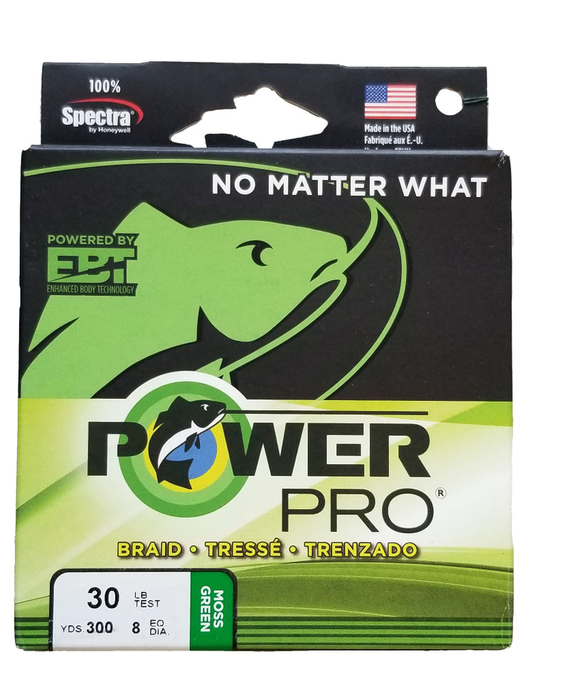 Power Pro Moss Green 30 lb 300 yds Braided Fishing Line