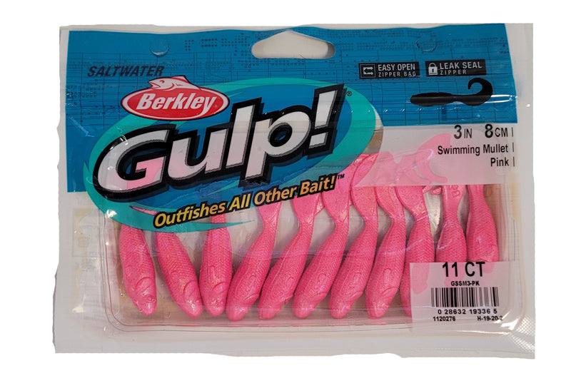 Berkley Gulp! Swimming Mullet Pink 3 11pk