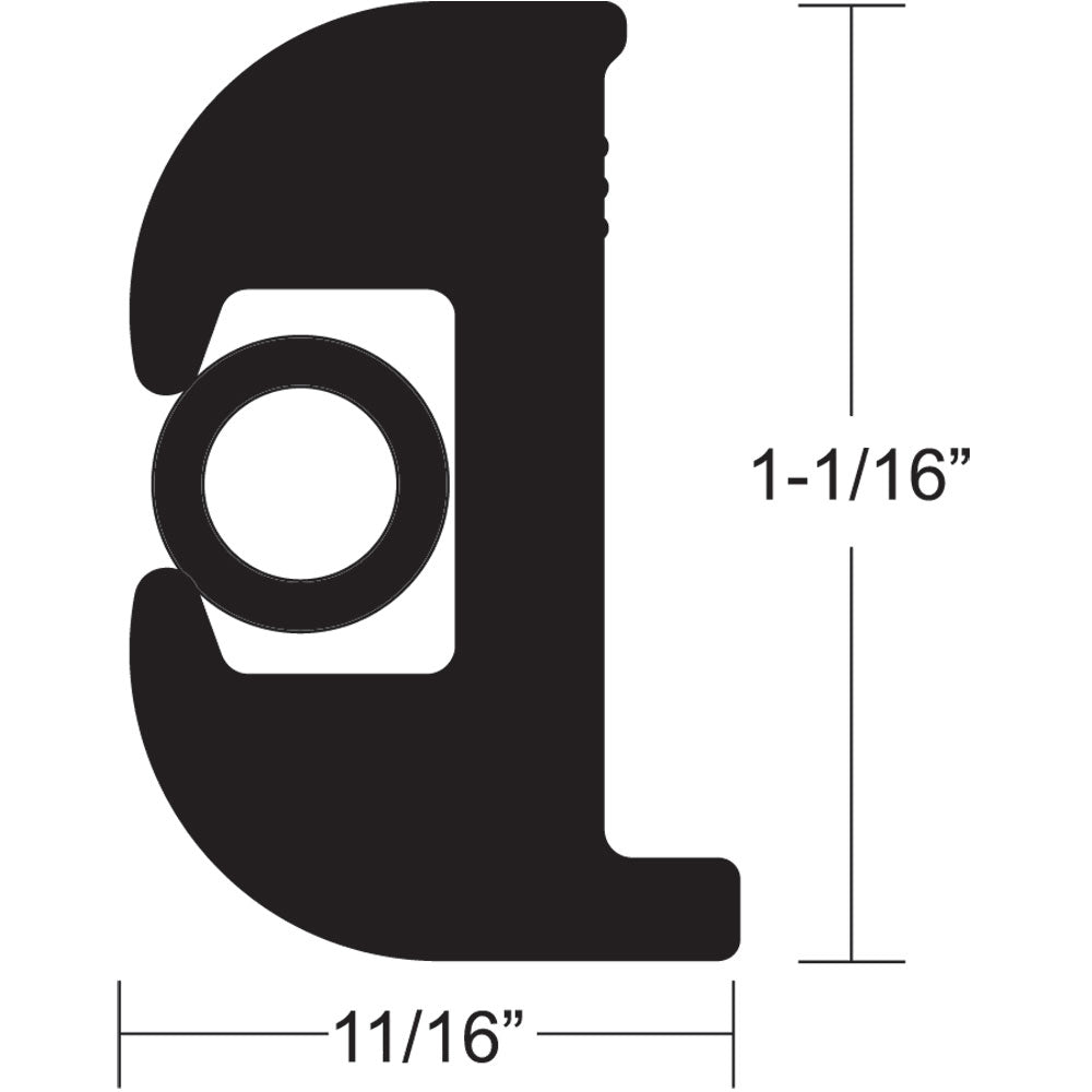 TACO Flex Vinyl Rub Rail Kit  Black 
