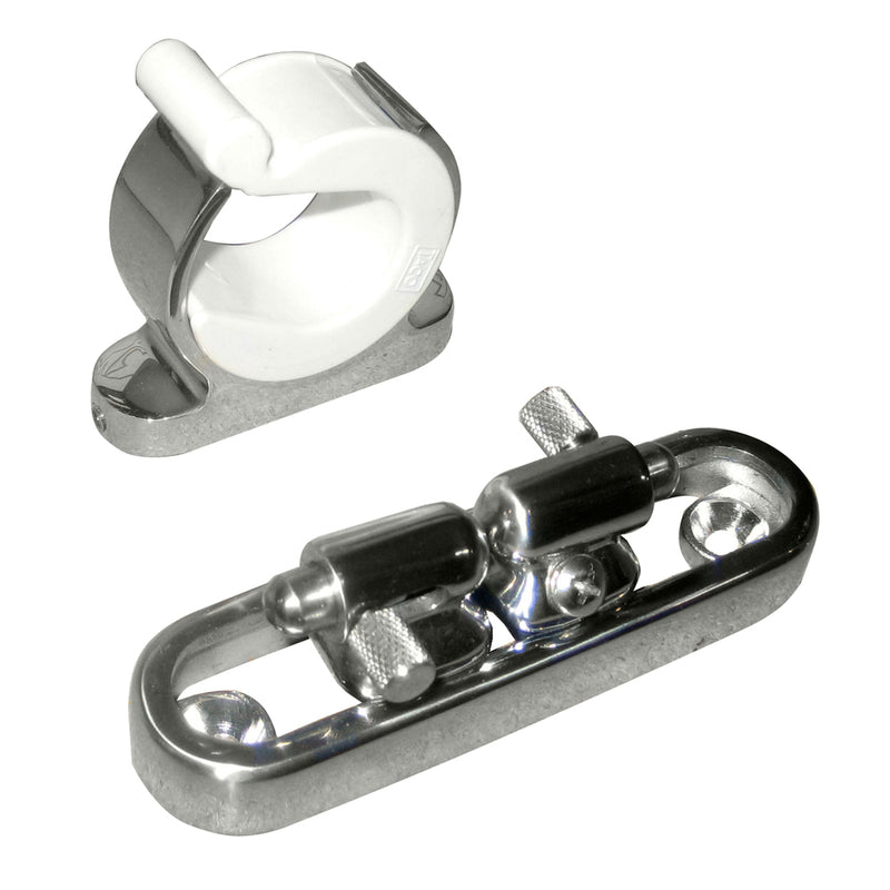 TACO  Stainless Steel Adjustable Reel Hanger Kit w/Rod Tip Holder - Adjusts from 1.875" - 3.875" [F16-2810-1]