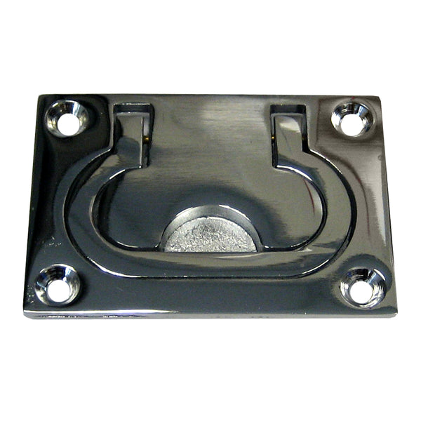 Whitecap Flush Pull Ring - CP/Brass - 3" x 2" [S-3364C]