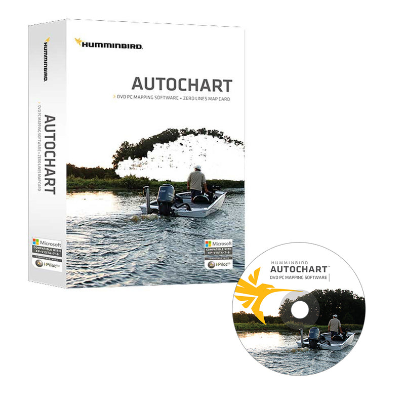 Humminbird Autochart DVD PC Mapping Software w/Zero Lines Map Card [600031-1]