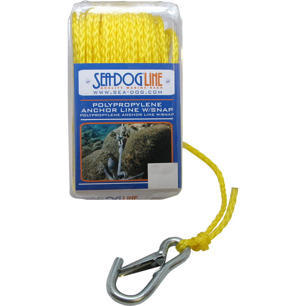 SeaDog Poly Pro Anchor Line w/Snap  14 x 100  Yellow 