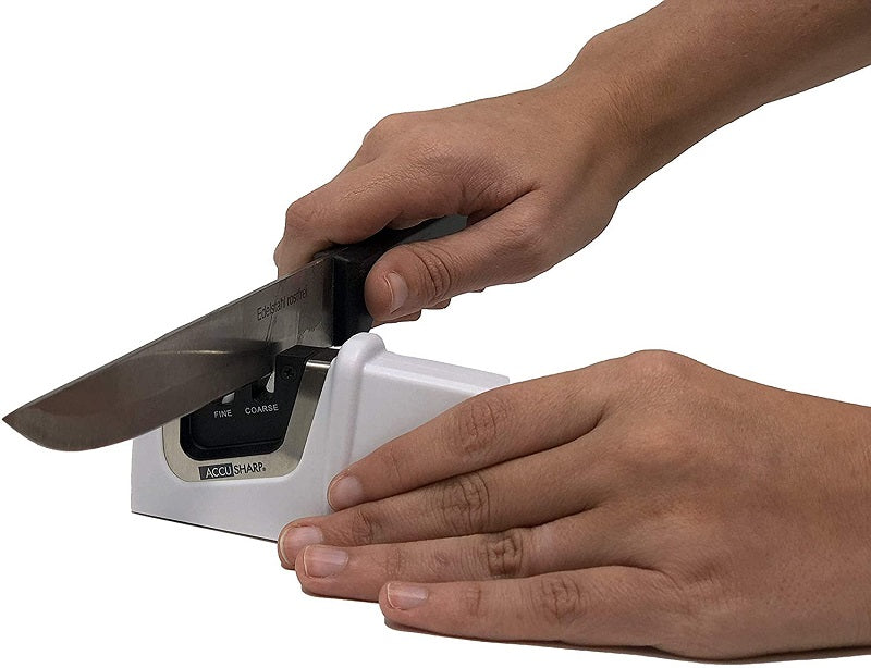 AccuSharp Compact Pull-Through Knife Sharpener White 0082TRAY