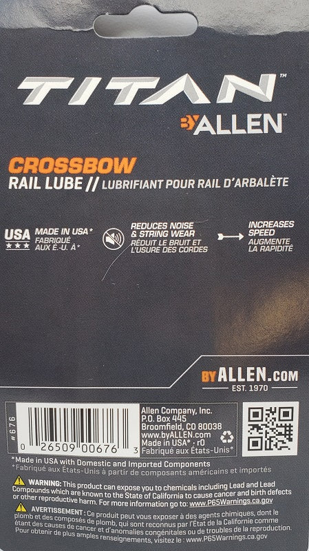 Allen Titan Crossbow Rail Lube 676