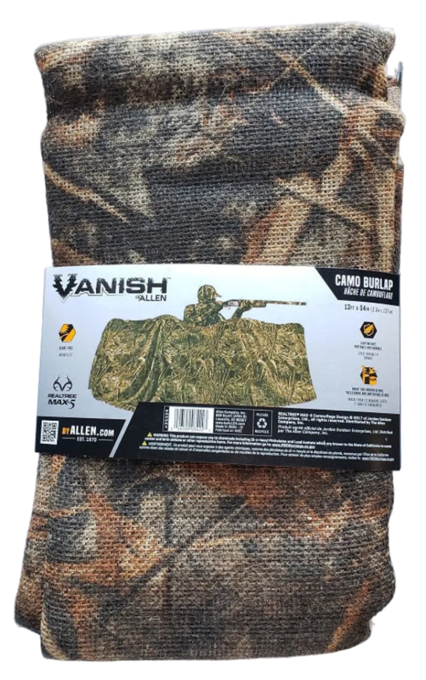 Allen Vanish Camo Burlap 12ft x 54in Realtree Max-5