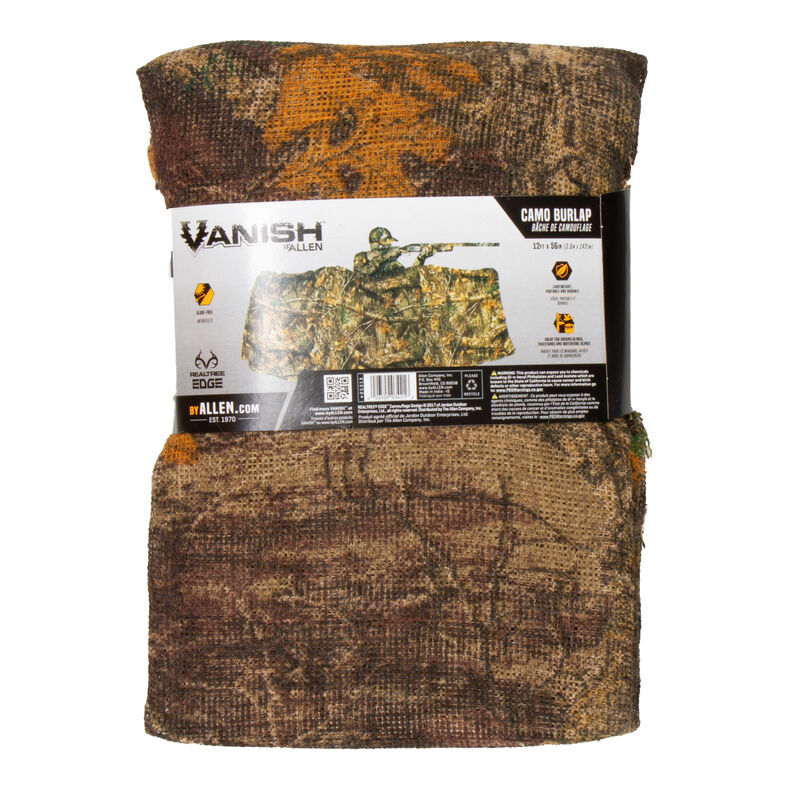 Allen Company Vanish Hunting Blind Burlap, 12ft x 54 in - Mossy  Oak/Realtree/Grain Belt Camo, for Hunting Ground Blinds, Tree Stands and  More