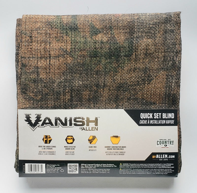 Allen Vanish Quick Set Blind 96in x 50in Mossy Oak® Break-Up Country™ 5219
