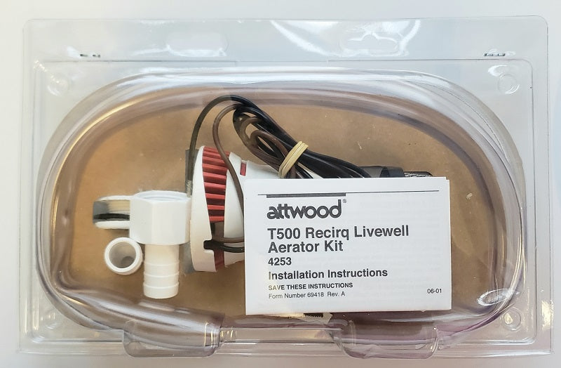 Attwood 500GPH Recirq Livewell Cartridge Aerator Kit 4253-7