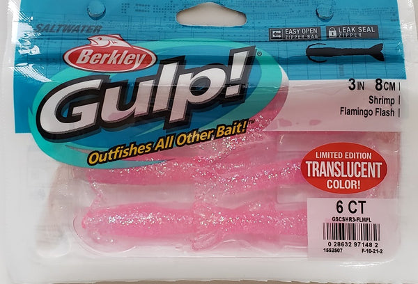 Berkley Gulp! Translucent Shrimp Flamingo Flash