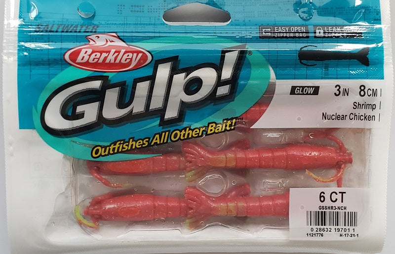 berkley fishing baits & Berkley Gulp! Shrimp Nuclear Chicken 3"