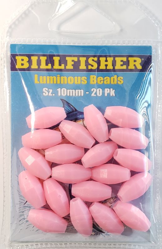 Billfisher Luminous Pink Beads 10mm OPB-20
