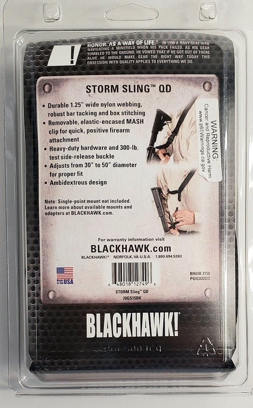 Blackhawk! Storm Sling QD Single-Point Sling 70GS15BK
