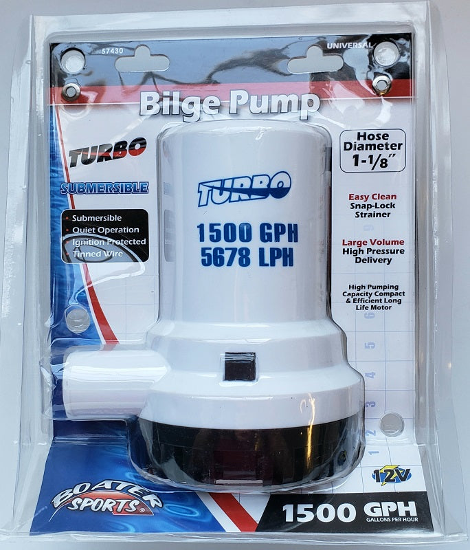 Boater Sports 1500GPH Bilge Pump PN57430