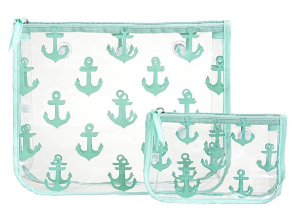 Bogg Bag Decorative Inserts Turquoise "Anchor"