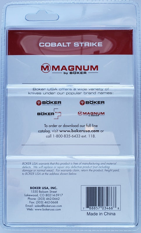 Boker Magnum Cobalt Strike Folding Knife 01RY886C