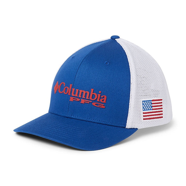 Columbia PFG Mesh Ball Cap USA Flag