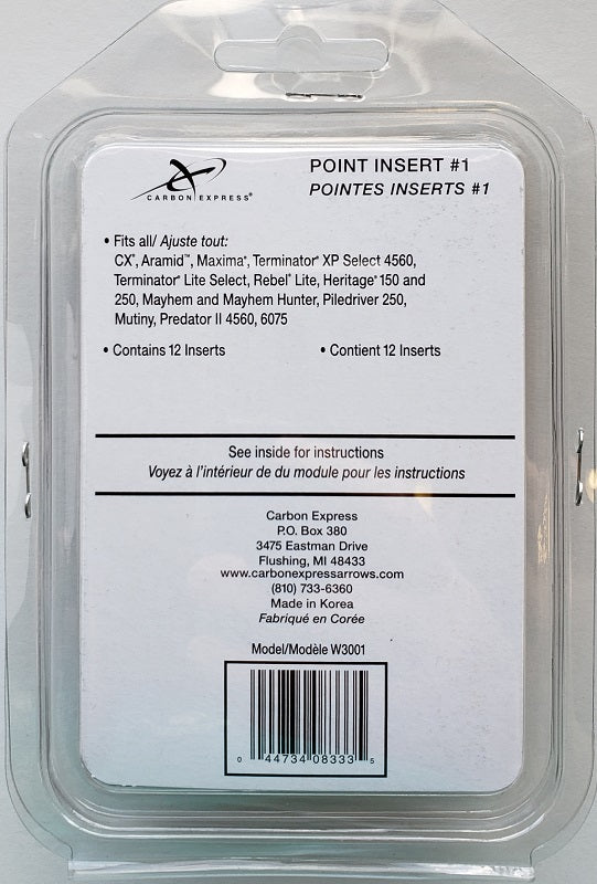 Carbon Express Point Insert #1 12pk W3001