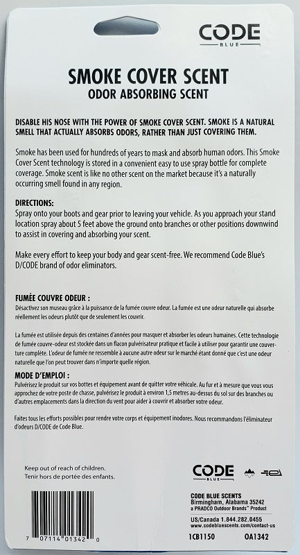 Code Blue Smoke Cover Scent 8oz OA1342