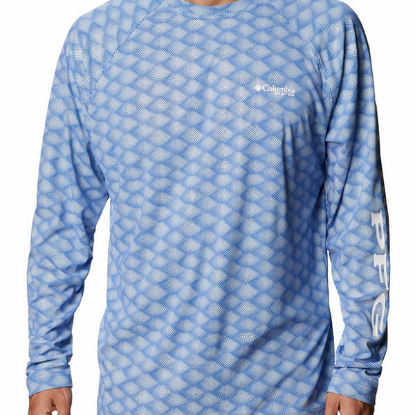Men s Columbia PFG Terminal Deflector Printed Long Sleeve Shirt