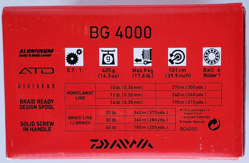 Brand New Daiwa BG 4000 with Brand New 40lb Power Pro : r/Fishing_Gear