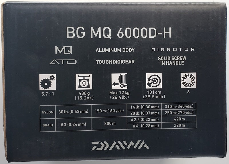 daiwa bg mq 6000d-h spinning reel Daiwa BG MQ 6000D-H Spinning Reel