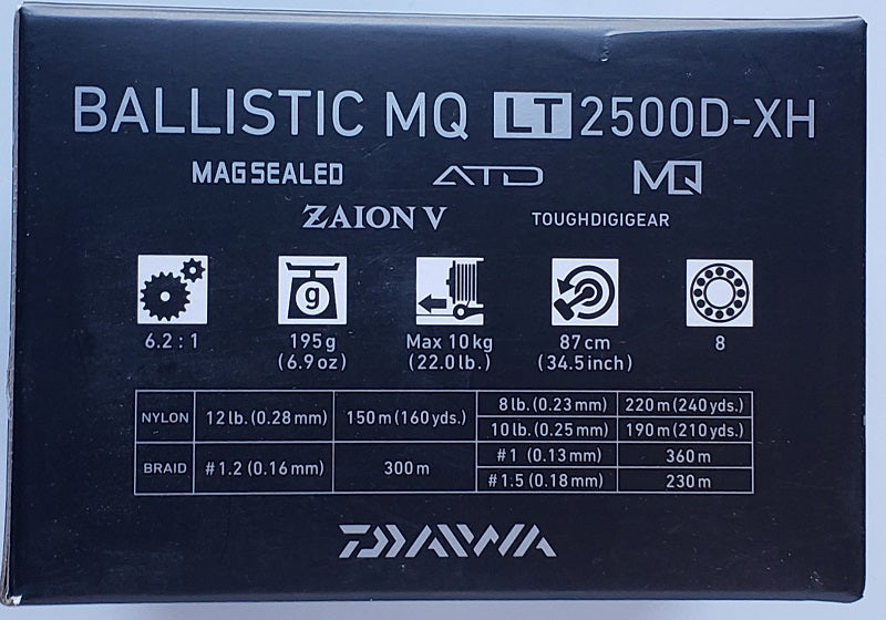Daiwa Ballistic MQ LT 2500D-XH Spinning Reel