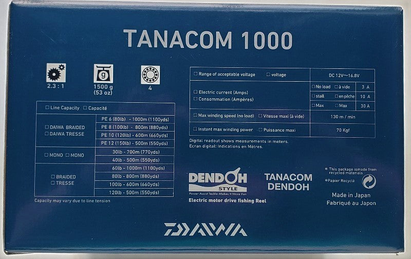 Daiwa Tanacom 1000 Power Assist Electric Reel