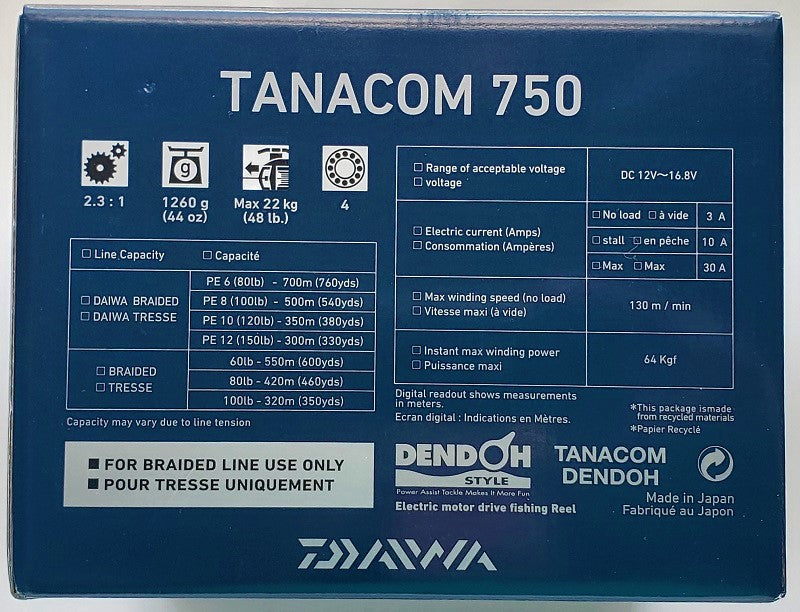 daiwa electric reel 750 Daiwa Tanacom 750 Electric Reel