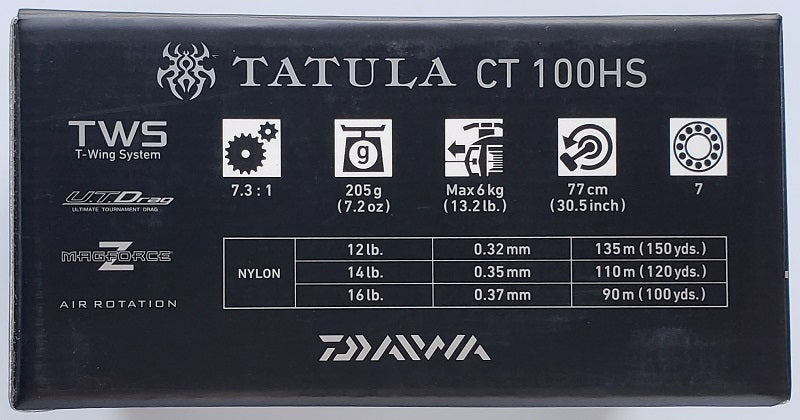 Daiwa Tatula CT 100HS Baitcasting Reel