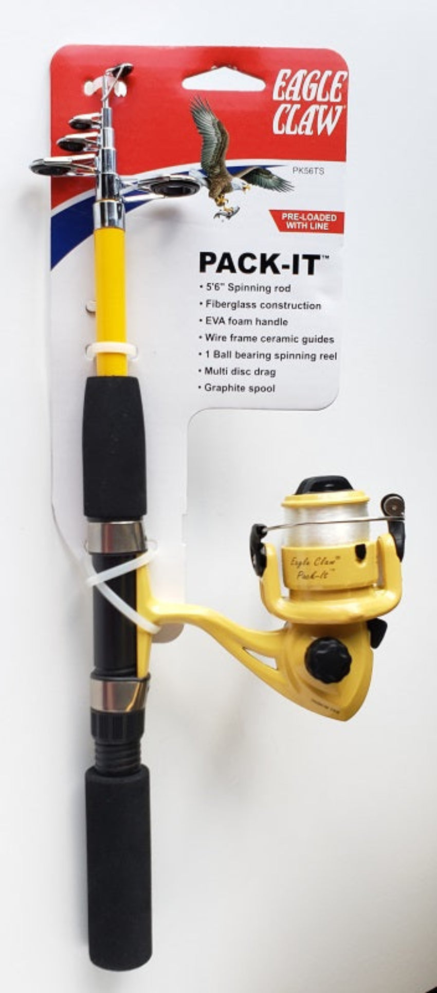 eagle claw spinning rod and reel combo Featherlight Each combo comes with a 500 series spinning reel specifically for ice fishing. Pack-It Pro | Eagle Claw