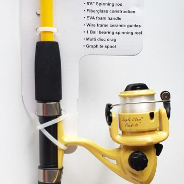 eagle claw ec2.5 spinning combo Eagle Claw Pack-It Telescopic Spinning Reel and Rod Combo PK56TS