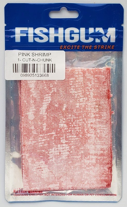 FISHGUM Excite The Strike 1-Cut-N-Chunk Pink Shrimp