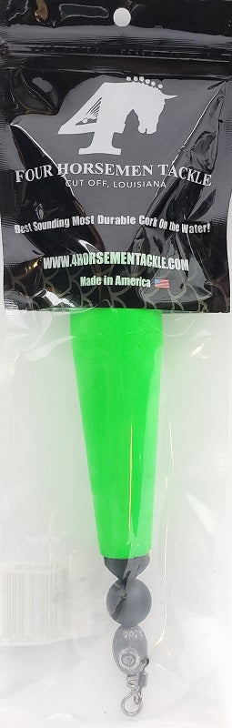 Four Horsemen Tackle 4in Concave Popper Cork Green