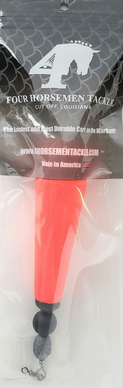 Four Horsemen Tackle 4in Concave Popper Cork Red