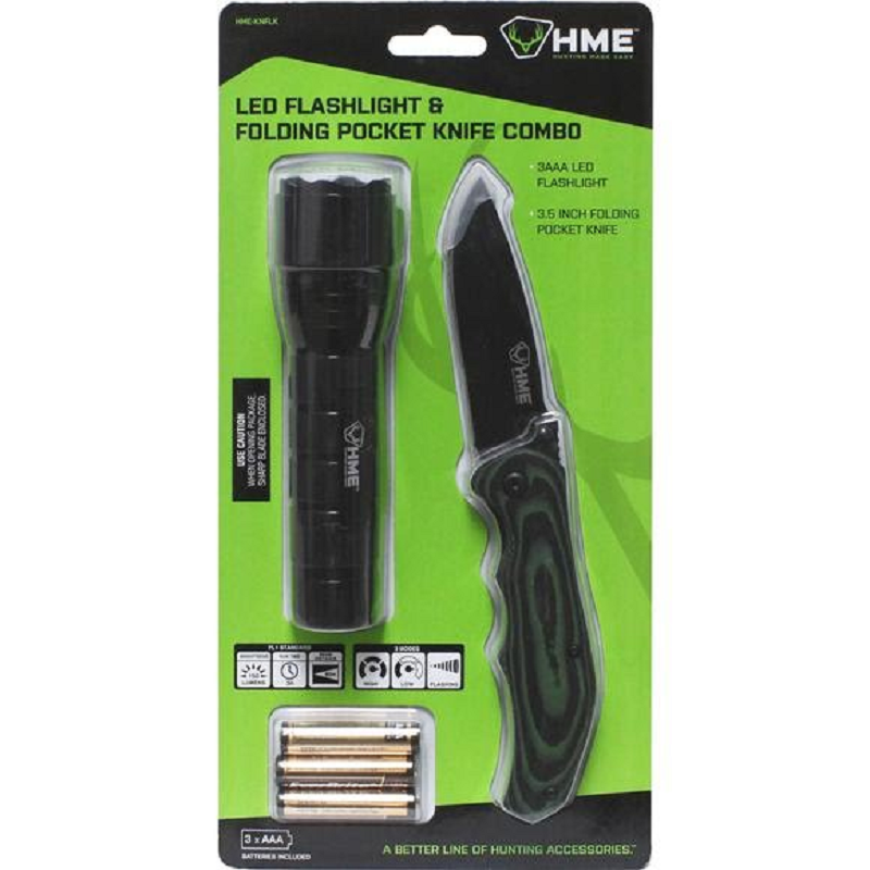 HME LED Flashlight Knife Combo 