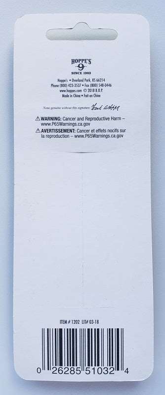 Hoppe's Gun Cleaning Patches .22-.270 Cal. 1202