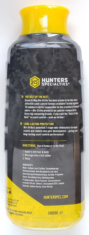 Hunter's Specialties Scent-A-Way Bio-Strike Body Wash & Shampoo 24oz