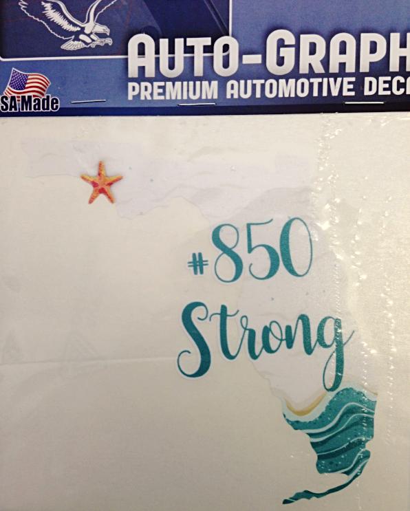 850 Strong Large FL State Decal