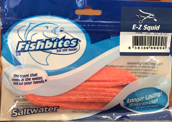 Fishbites E-Z Squid - Longer Lasting (Pink)