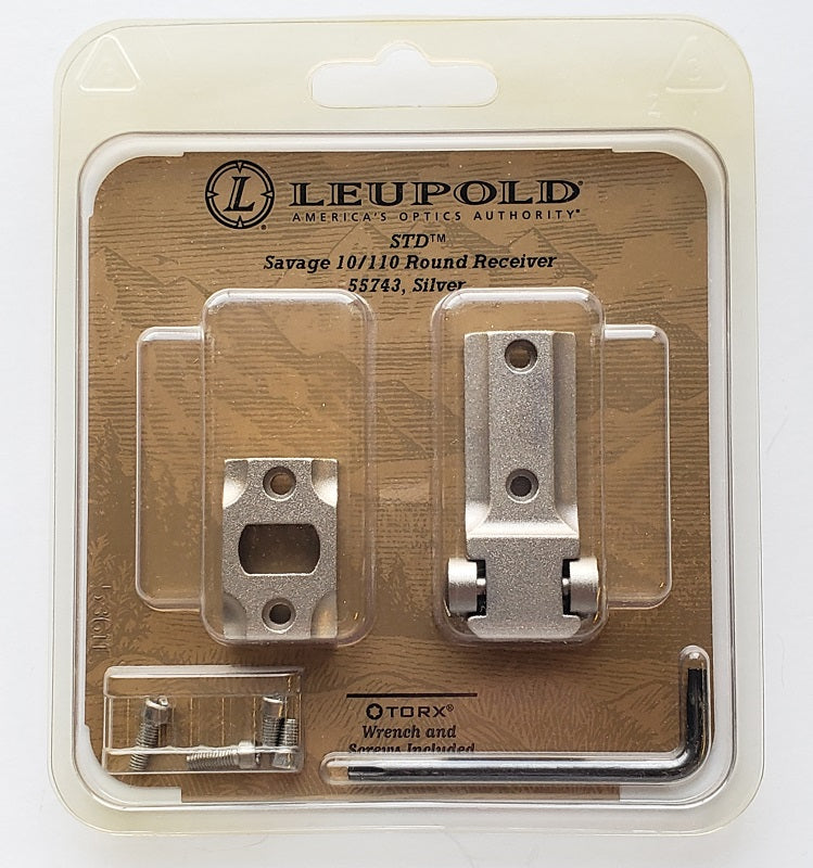 Leupold STD Savage 10/110 Round Receiver 55743 2pc Silver