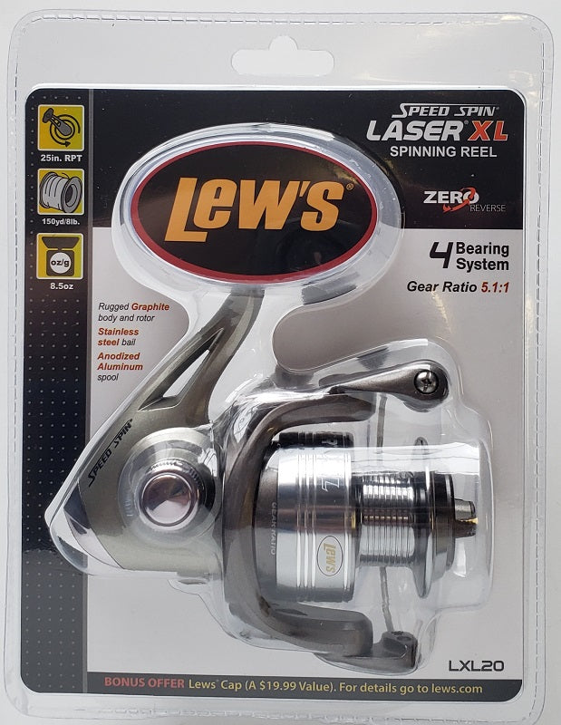 Lew's Laser XL Speed Spin Spinning Reel LXL20C