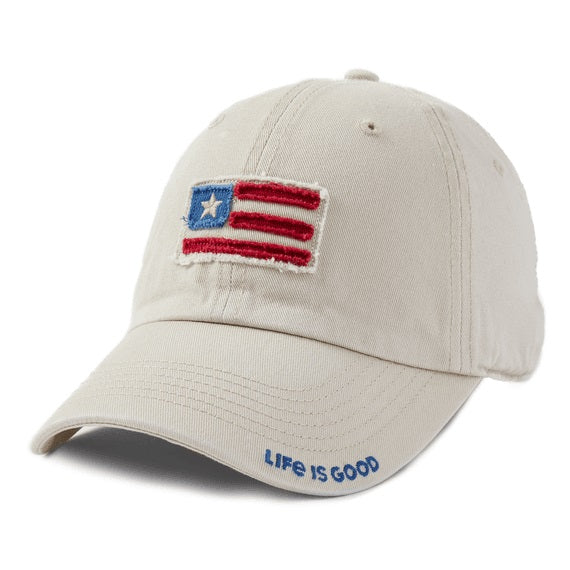 Life Is Good Tattered Chill American Flag Cap 60517