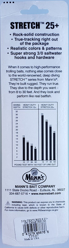 Mann's Stretch 25+ Trolling Lure Chartreuse 8 1pk