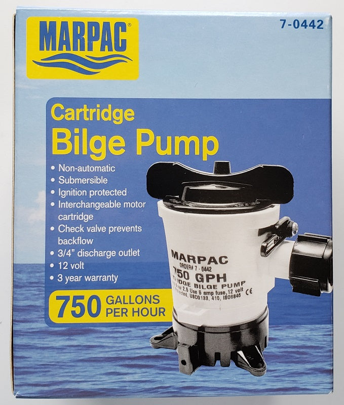 Marpac 750 GPH Cartridge Bilge Pump 7-0442