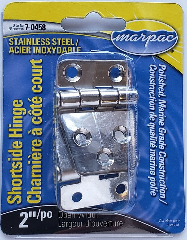 Marpac Stainless Steel 2" Shortside Hinge 7-0458