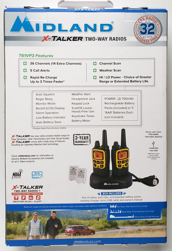 Midland X-Talker Two-Way Radios T61VP3